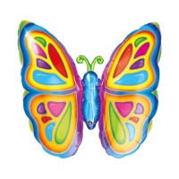 Balão de silhueta de borboleta multicolor 63 x 63 cm - Anagrama