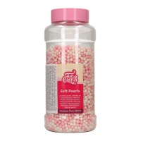 Polvilhos de pérolas macias cor-de-rosa e brancas - 500 g