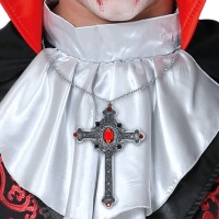 Colar Crucifixo Rubi