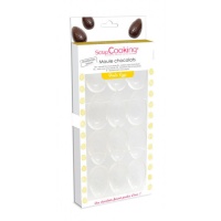 Molde para ovos de chocolate de 27 x 13,5 x 3 cm - Scrapcooking - 12 cavidades