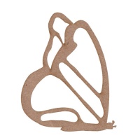 Abanador de borboleta em madeira de perfil com acetato 10 x 10 cm - Artis decor