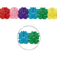 Grinalda de flores sorridentes em papel de 4m