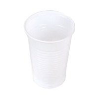Copos de plástico brancos de 220 ml - 100 unid.