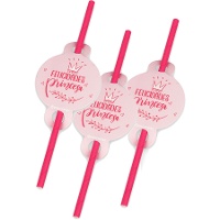 Canudinhos de felicidades princesa - 6 unidades