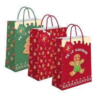 Saco para prendas de Natal 32 x 26 x 10 cm - 1 unidade.