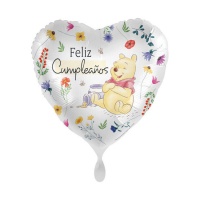 Balão Coração Disney Feliz Aniversário Winnie the Pooh - Inglês