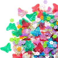 Confetti de flores e borboletas em cores vivas de 20 gr.