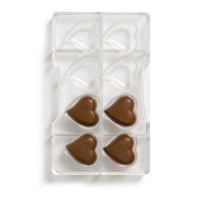 Corações de chocolate moldam 20 x 12 cm - Decora - 8 cavidades