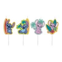 Vela do Stitch de 4,5 cm - 4 unidades
