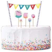 Toppers para bolo da Peppa Pig - 6 unidades
