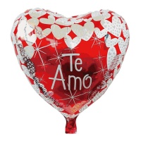 Balão coração I Love You com corações 45cm