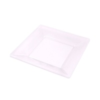 Pratos quadrados transparentes de 23 cm - Maxi Products - 4 unidades