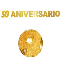 Grinalda dourada do 50º Aniversário