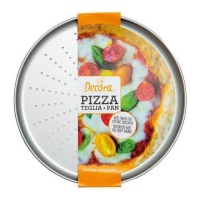 Forma de aço para pizza de 32 x 32 x 1,8 cm - Decora