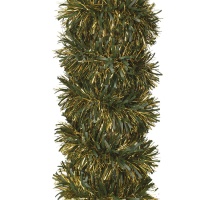 Fita de árvore de Natal verde e dourada de 180 x 10 cm