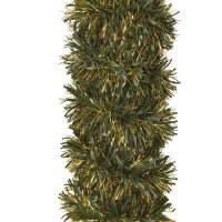 Ouropel verde e dourado 180 x 10 cm