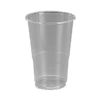 Copos de 350 ml de plástico transparente - 15 unidades