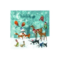 Guardanapos de Natal de animais da floresta de 16,5 x 16,5 cm - 20 unidades