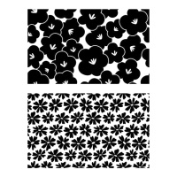 Carimbos acrílicos com padrão de flores - Artemio