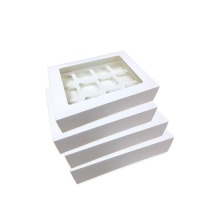 Caixa branca para 12 mini cupcakes de 24 x 16 x 7 cm - Sweetkolor - 5 unidades