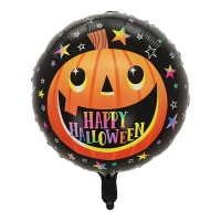 Balão Abóbora sorridente Happy Halloween 45 cm - Party love
