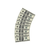 100 Guardanapos para notas de dólar 33 cm - 10 unid.