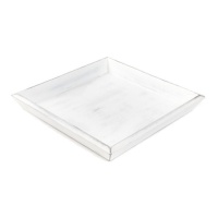 Limpador de bolsos em conserva branco quadrado de 20,5 cm - DCasa