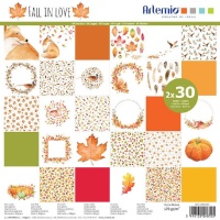 Kit de papel para scrapbooking Fall in Love - Artemio - 60 folhas