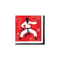 Guardanapos de Karate 12,5 x 12,5 cm - 16 unidades