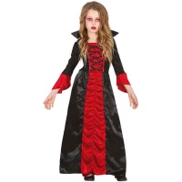 Fato de Condessa Vampira Vermelho para rapariga