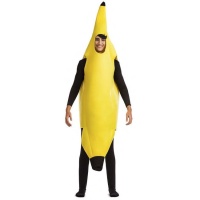Fato de banana amarela para adultos