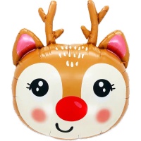 Cara de balão de rena 66 x 54 cm