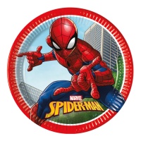 Homem-Aranha na cidade pratos 23 cm - 8 peças