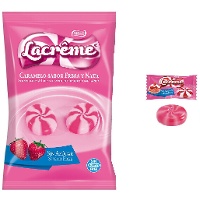 Caramelos morango e nata sem açúcar - Lacrême - 900 gr
