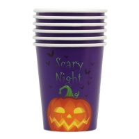 Vidro Nocturno de Halloween Assustador 250 ml - 6 pcs.