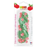 Folha de hóstia de folhas de azevinho - Scrapcooking