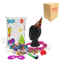 Festas de aniversário multicoloridas - 100 peças.