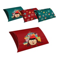 Caixa de presente Tió de Nadal 14,4 x 7,9 x 7 cm - 4 unidades