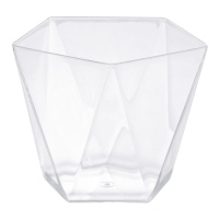Copos de plástico transparente de 120 ml em forma de pentágono - Dekora - 100 unid.