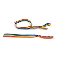 Pulseira de tecido com bandeira LGTB - 1 unid.