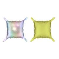 Balão para painel decorativo de 35 x 35 cm iridescente e amarelo - 4 unidades