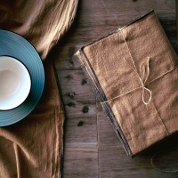 2,00 x 1,40 m toalha de mesa em tecido mostarda