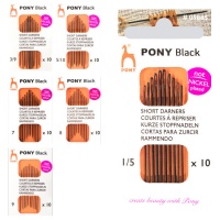 Agulhas de cerzir curtas em diferentes espessuras - Pony - 10 pcs.