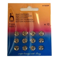 Pinos de pressão niquelados de 0,9 cm - Pónei - 12 pares