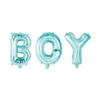Balão letras Boy azul de 41 cm - Globos Nordic