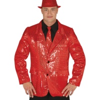 Casaco vermelho com lantejoulas para homem