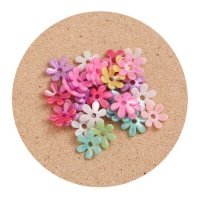 1,5 cm de contas de flores coloridas - 29 pcs.