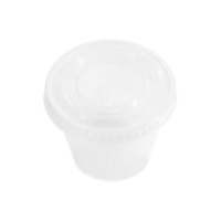 Frasco de molho de plástico branco de 165 ml com tampa - 6 unidades