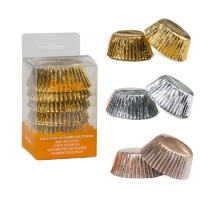 Cápsulas metálicas para cupcakes - Decora - 60 unidades