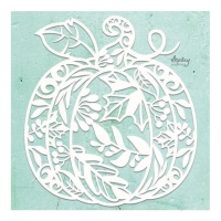 Abóbora decorada em chipboard - Mintay Papers